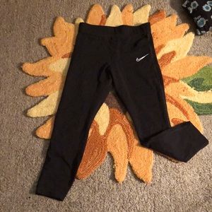 Nike, cropped leggings with open sides